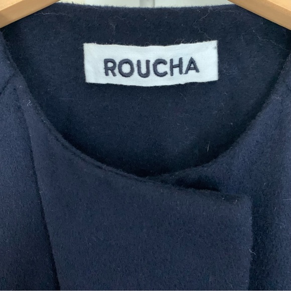 ROUCHA | Orabe Wool Crewneck Raglan Sleeve Jacket Deep Navy | Size B = US 6-8 - Picture 6 of 7
